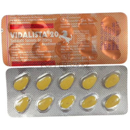 Сиалис Vidalista 20mg Начинает действовать через час. Действует 36 часов. Можно с алкоголем.